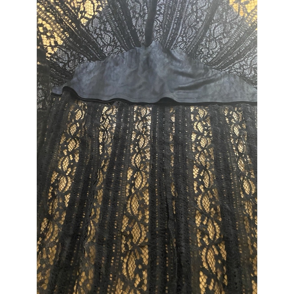 NWT‎ Xhilaration Black Lace Strapless Maxi Dress Size S Smocked High Low Boho - Picture 6 of 15